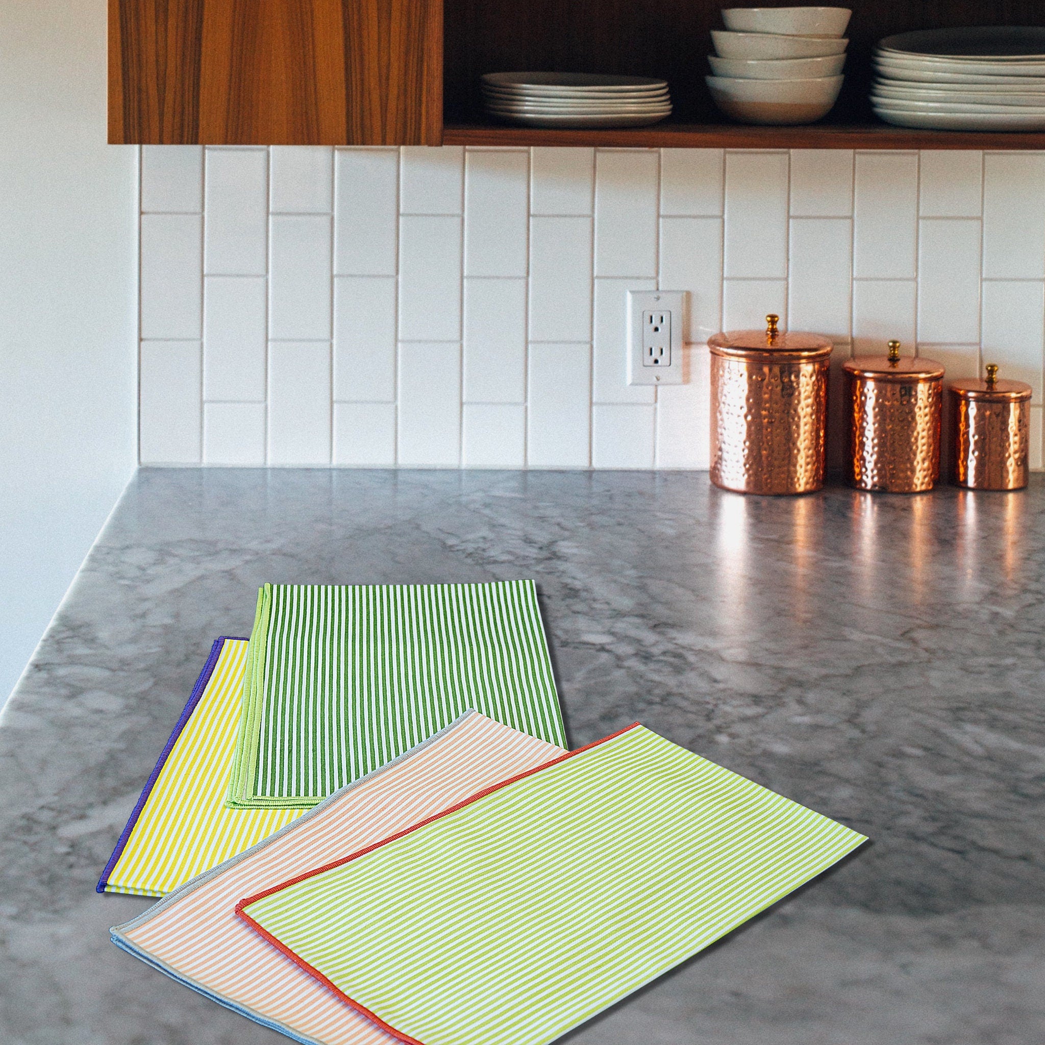 Banker Stripes Drill Weave Tea Towels