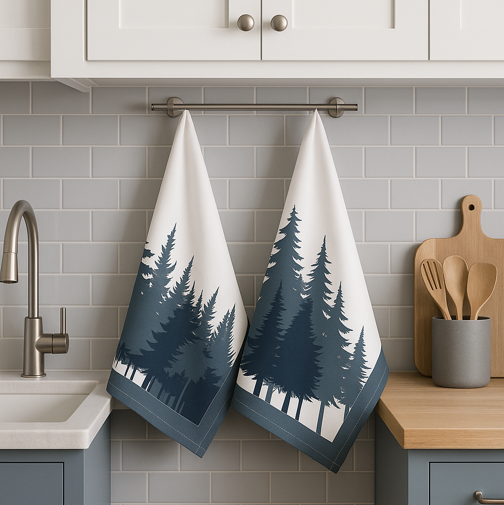 Evening at The Park-Goth Tea Towels: Set/3