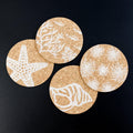 Home By The Sea Cork Coasters: Set/4