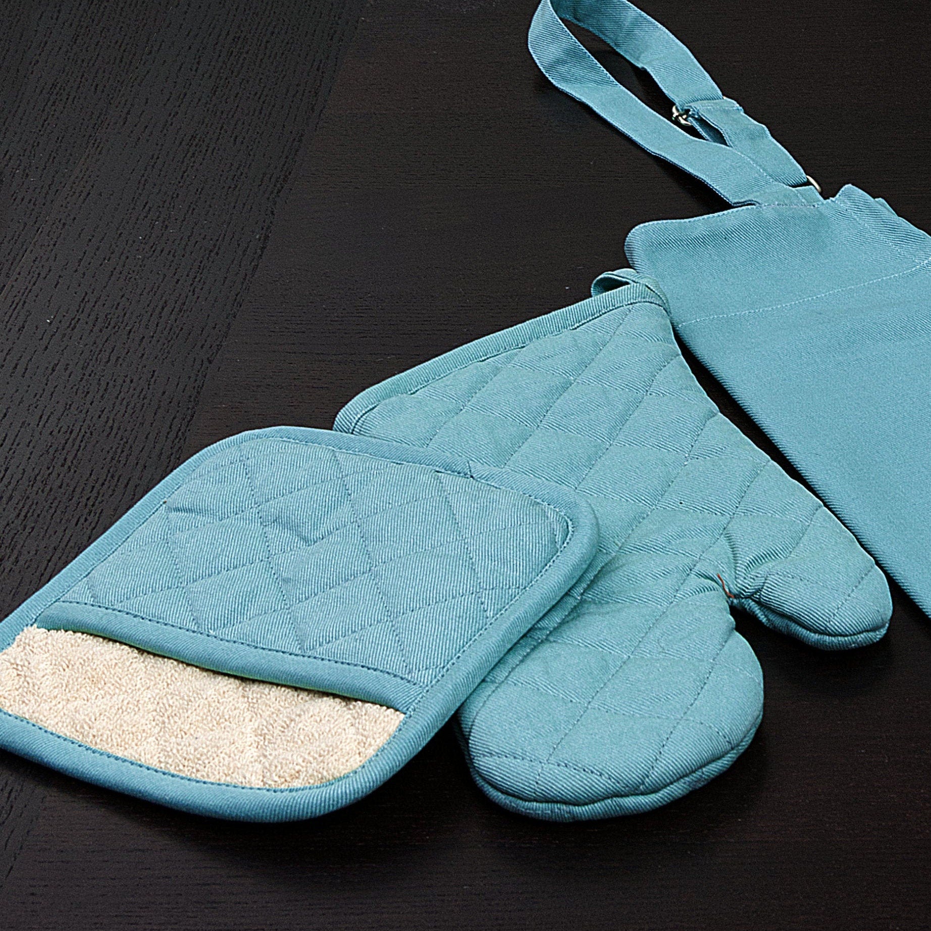 Grill & Drill-Tough Oven Mitt and Pot Holder Set