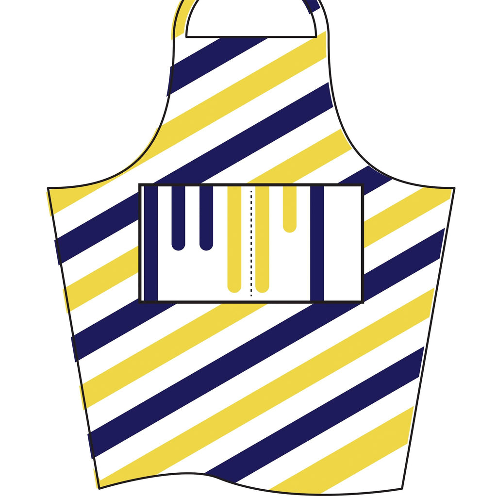 Yellow Piano Cotton Apron