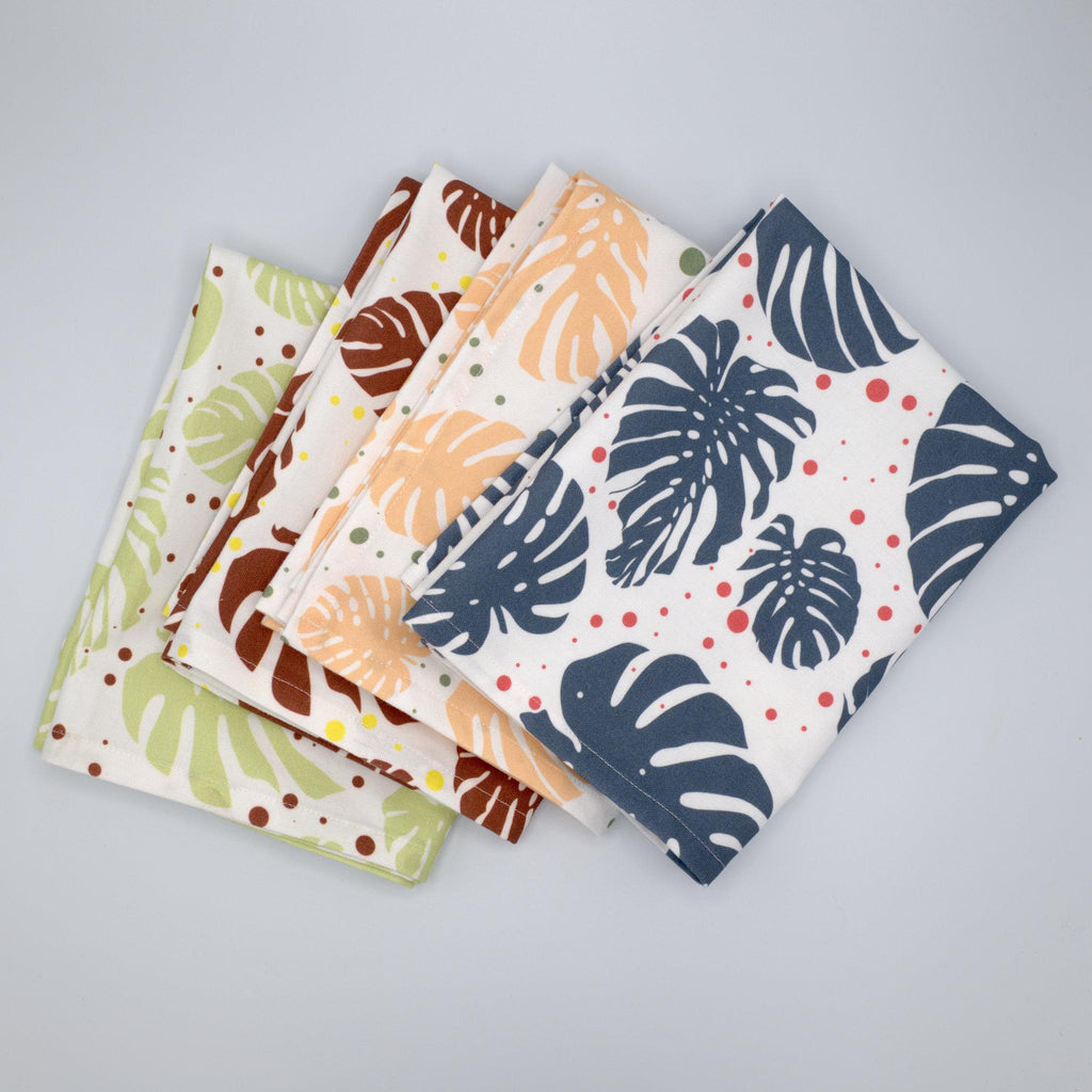 Monstera Leaf Tea Towels: Set of 3 or 4
