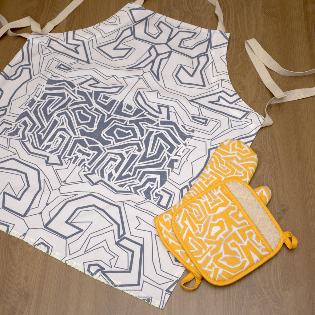 Squiggles: Fun Cotton Oven Mitt and Pot Holde