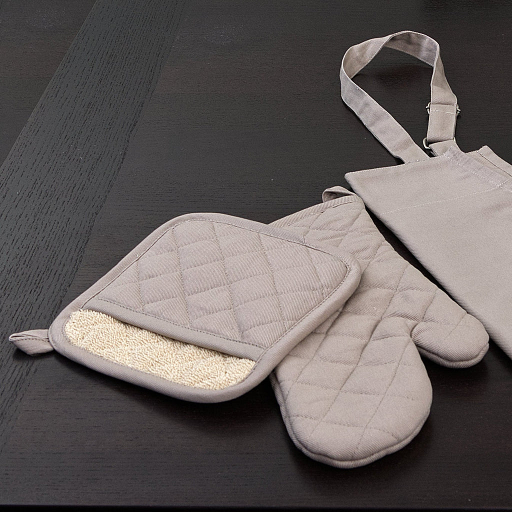 Grill & Drill-Tough Oven Mitt and Pot Holder Set