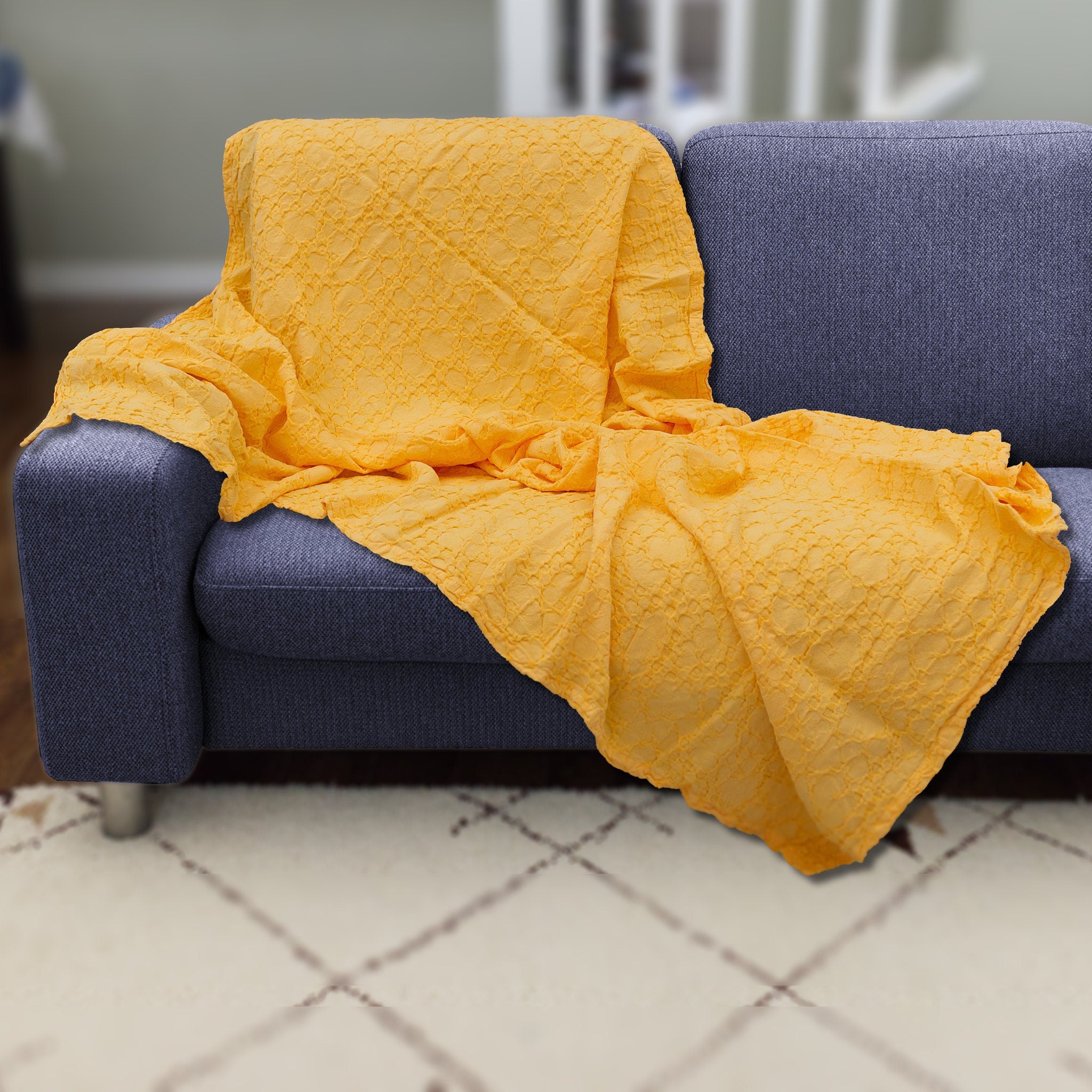 Box Waffle Wearable Cotton Throw: 2 Colors