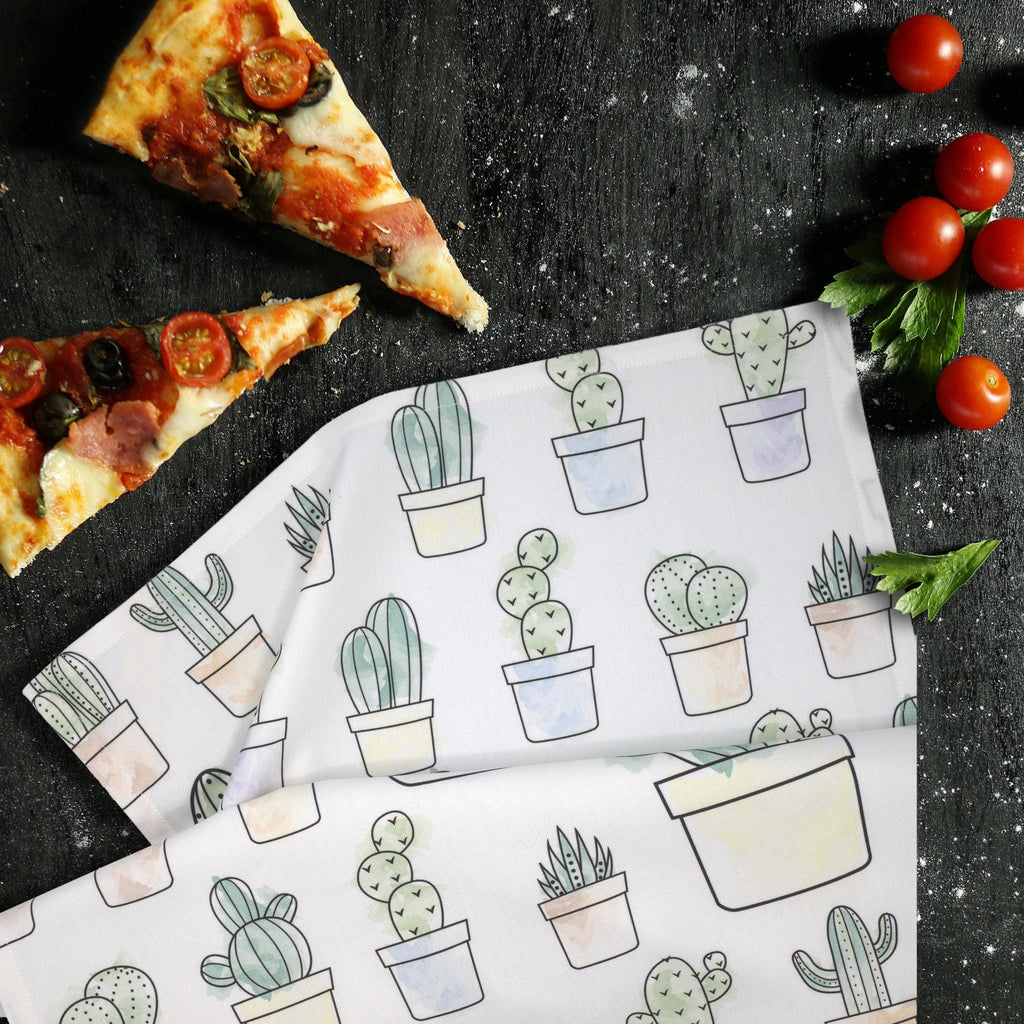 Desert Haze-Cacti in Watercolors: 3 Tea Towels