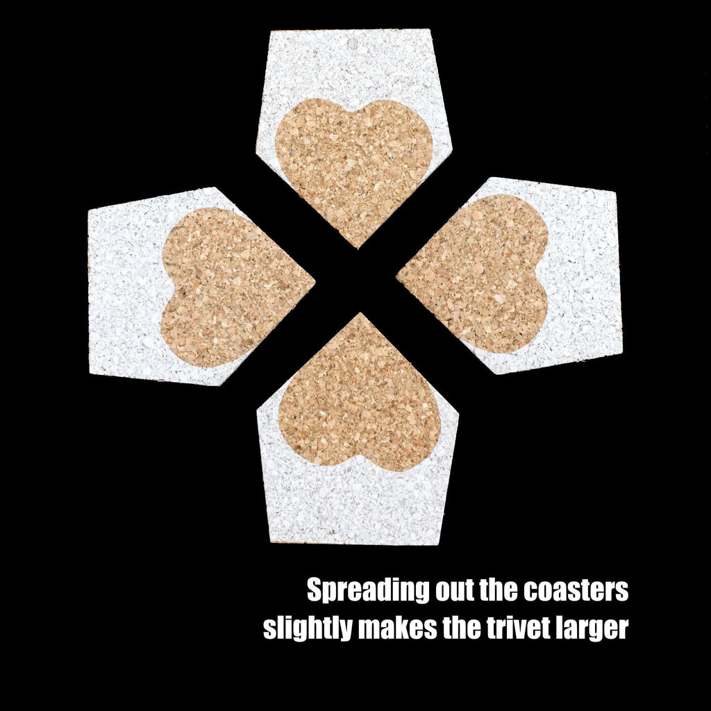 4 Heart Clover: Coasters Or Trivet?  BOTH