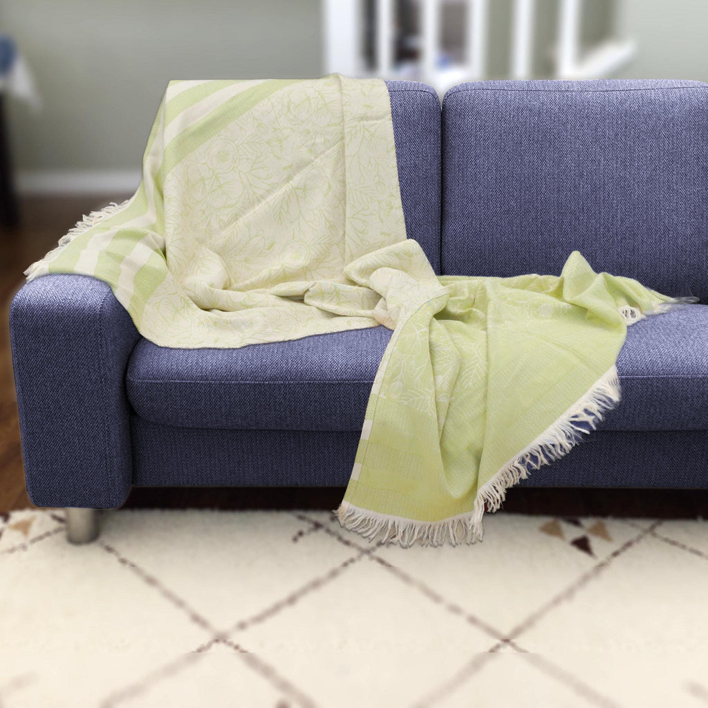 Reversible Wearable Cotton Throw: 3 Colors