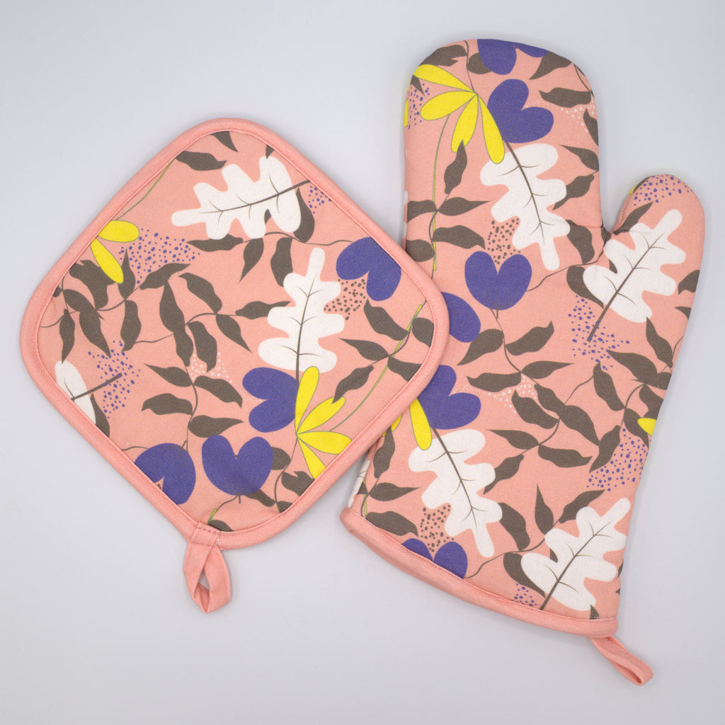 Just Leaves-Oven Mitt and Pot Holder