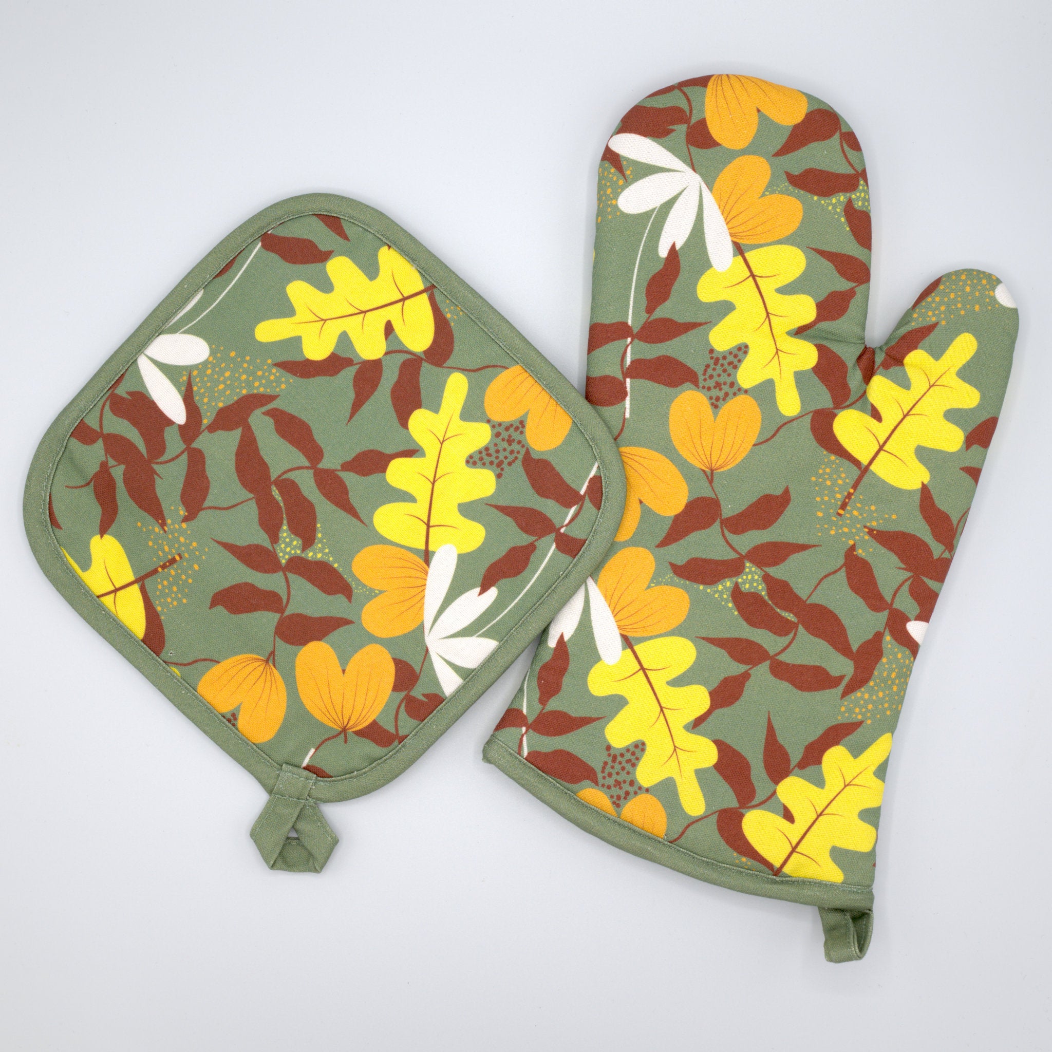Just Leaves-Oven Mitt and Pot Holder