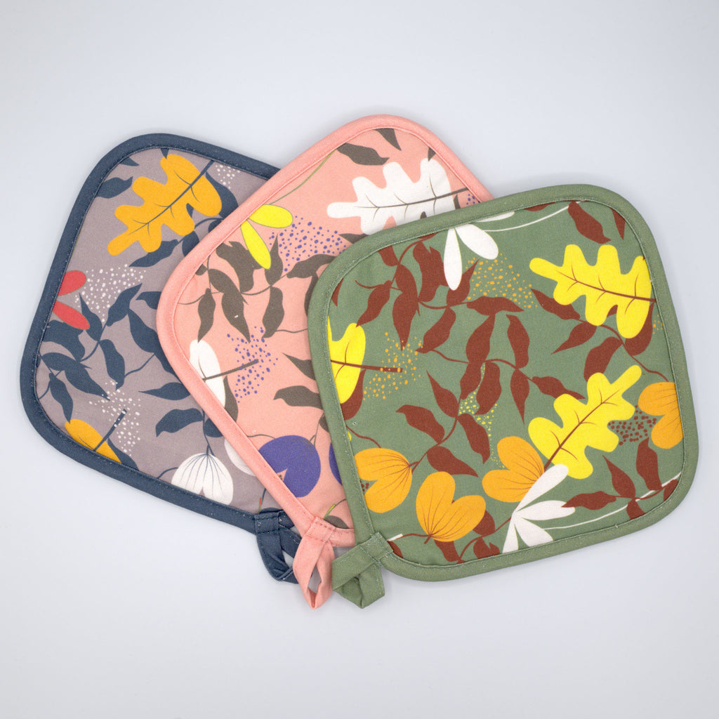 Just Leaves-Oven Mitt and Pot Holder