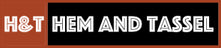 Logo of H&T Hem and Tassel with a black and white color scheme.