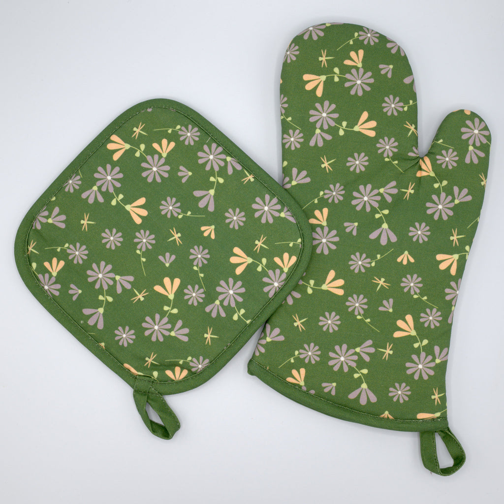 Shy Dragonfly-Oven Mitts & Pot Holders-4 Colors