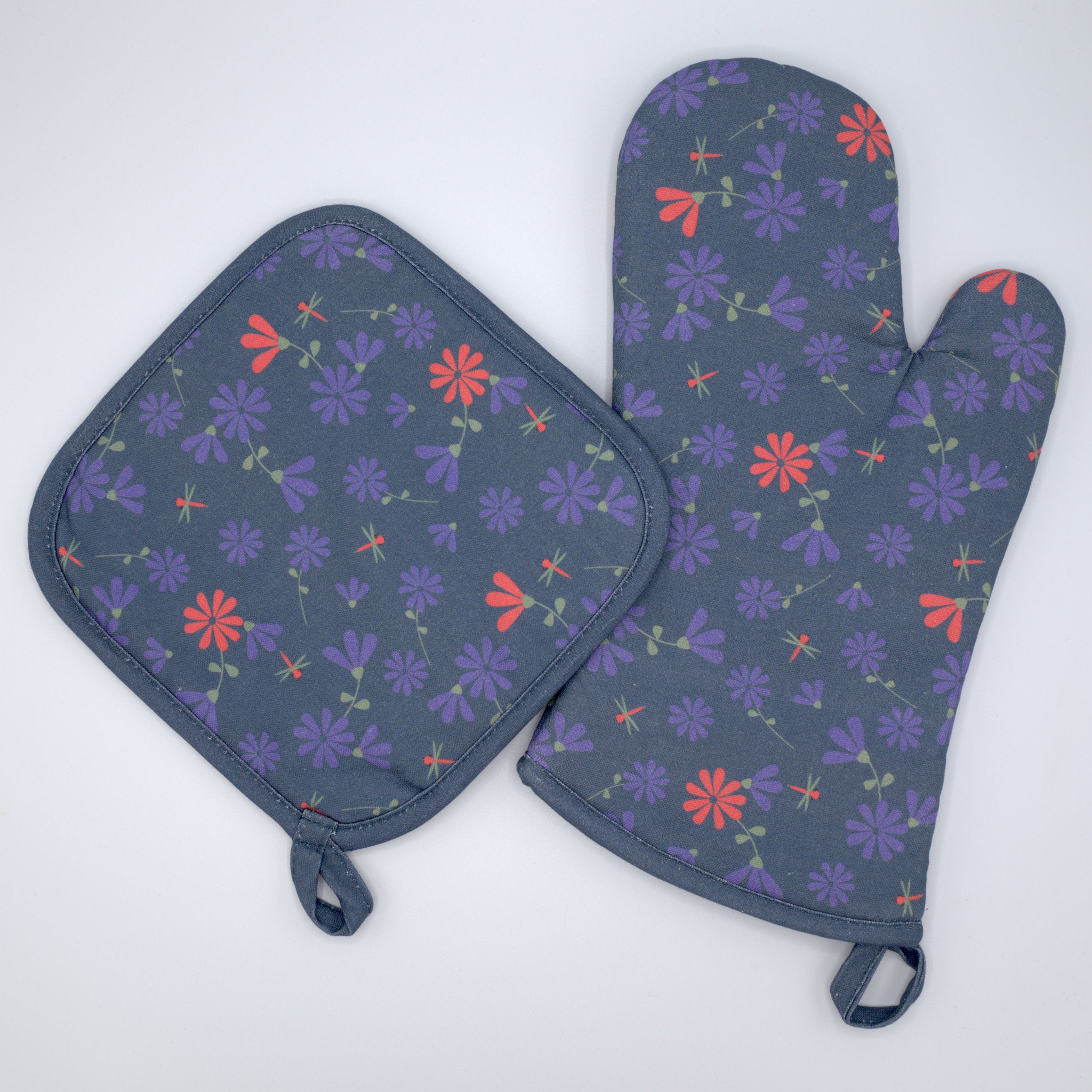 Shy Dragonfly-Oven Mitts & Pot Holders-4 Colors