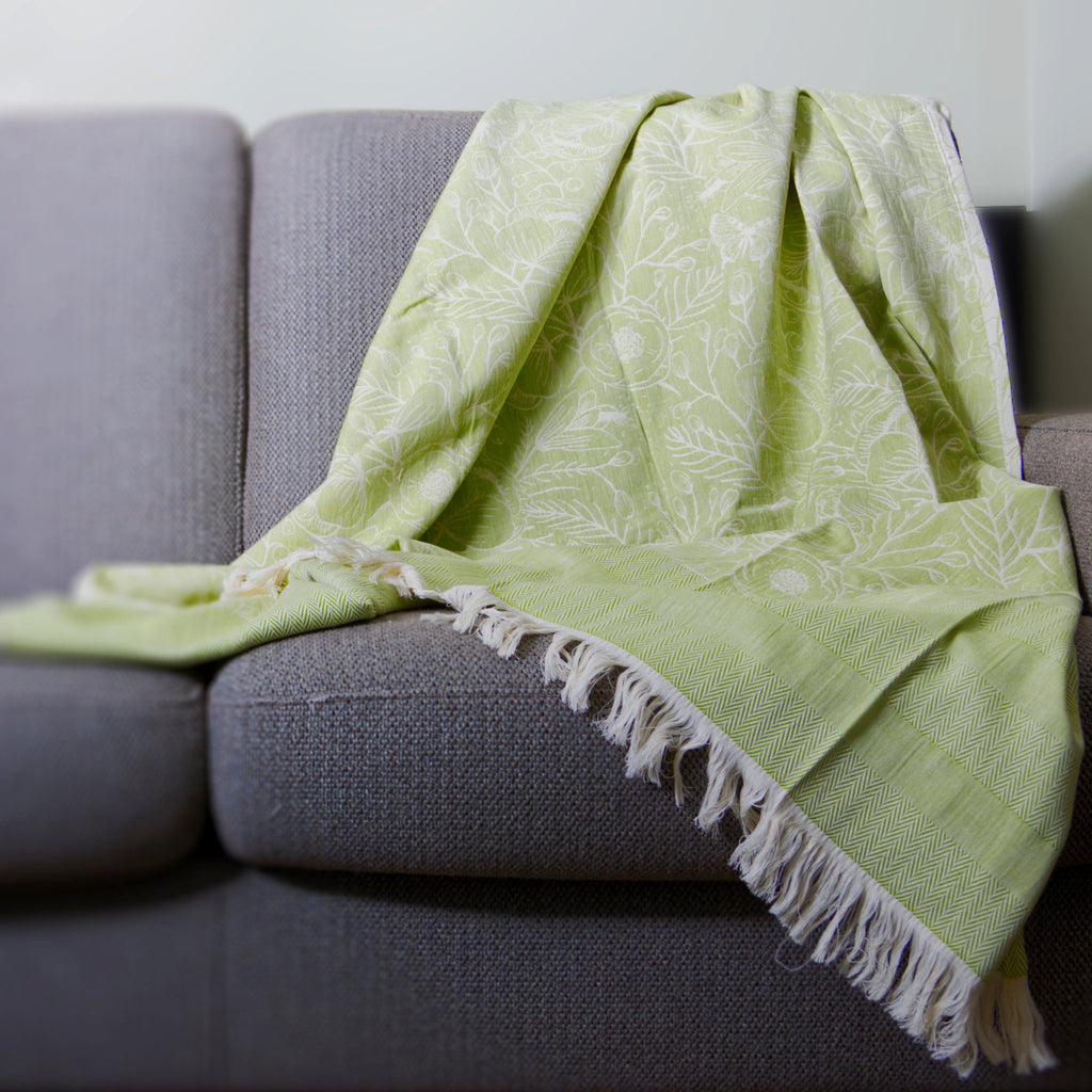 Reversible Wearable Cotton Throw: 3 Colors