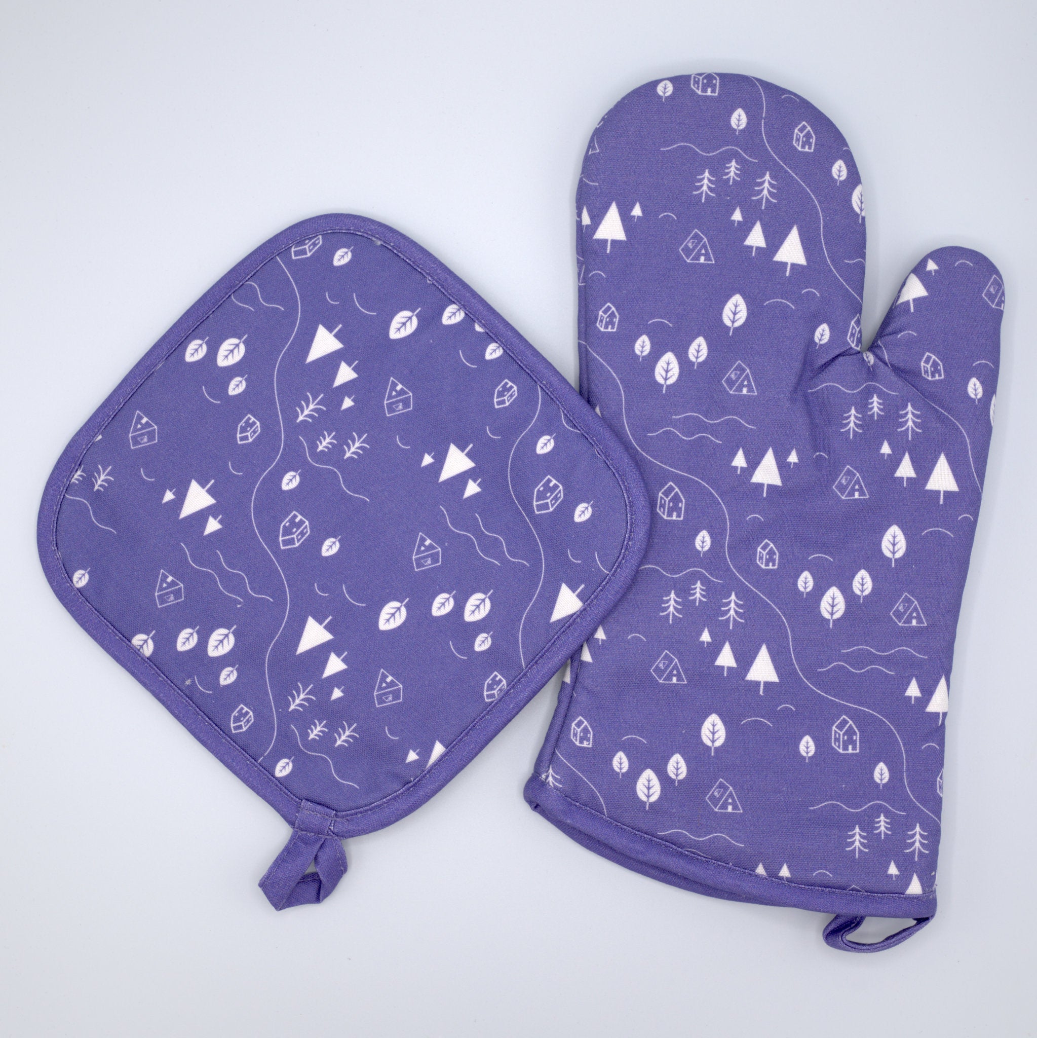 Tiny Countryside-Oven Mitt and Pot Holder in 4 Colors