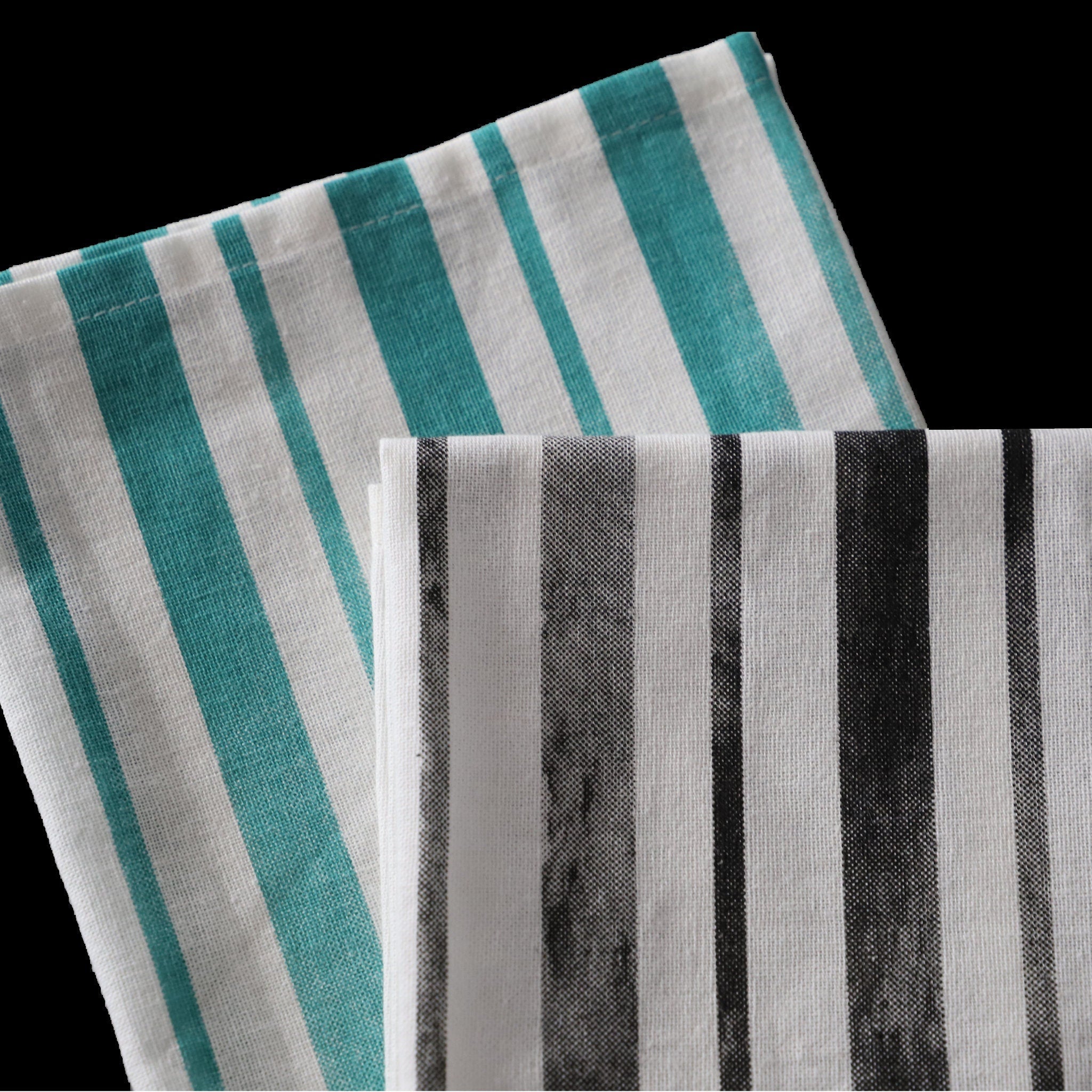 Distressed Stripes Tea Towels - Set/2