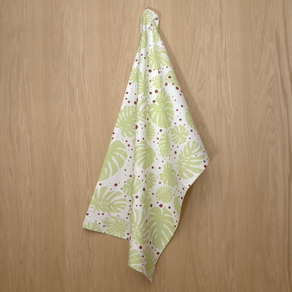 Monstera Leaf Tea Towels: Set of 3 or 4