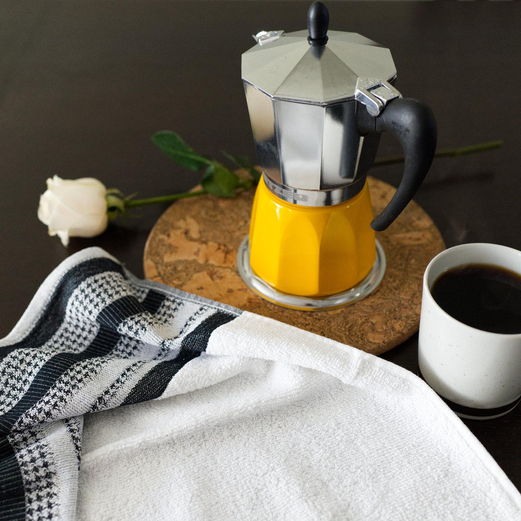 Luxury Terry Houndstooth: Bath Or Kitchen Towels