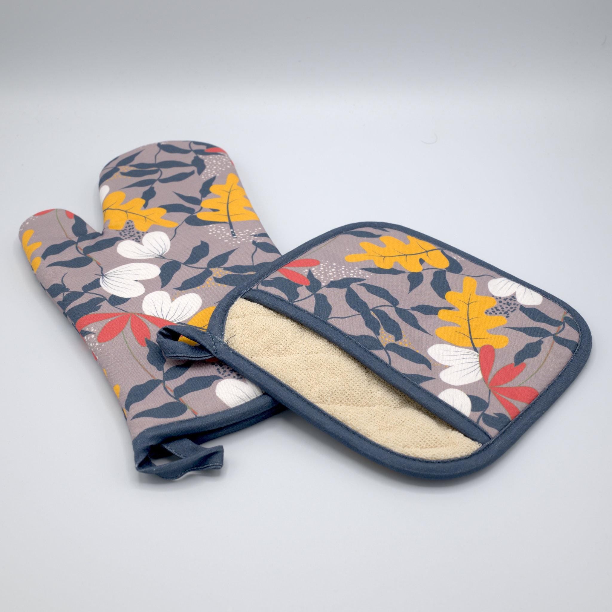 Just Leaves-Oven Mitt and Pot Holder