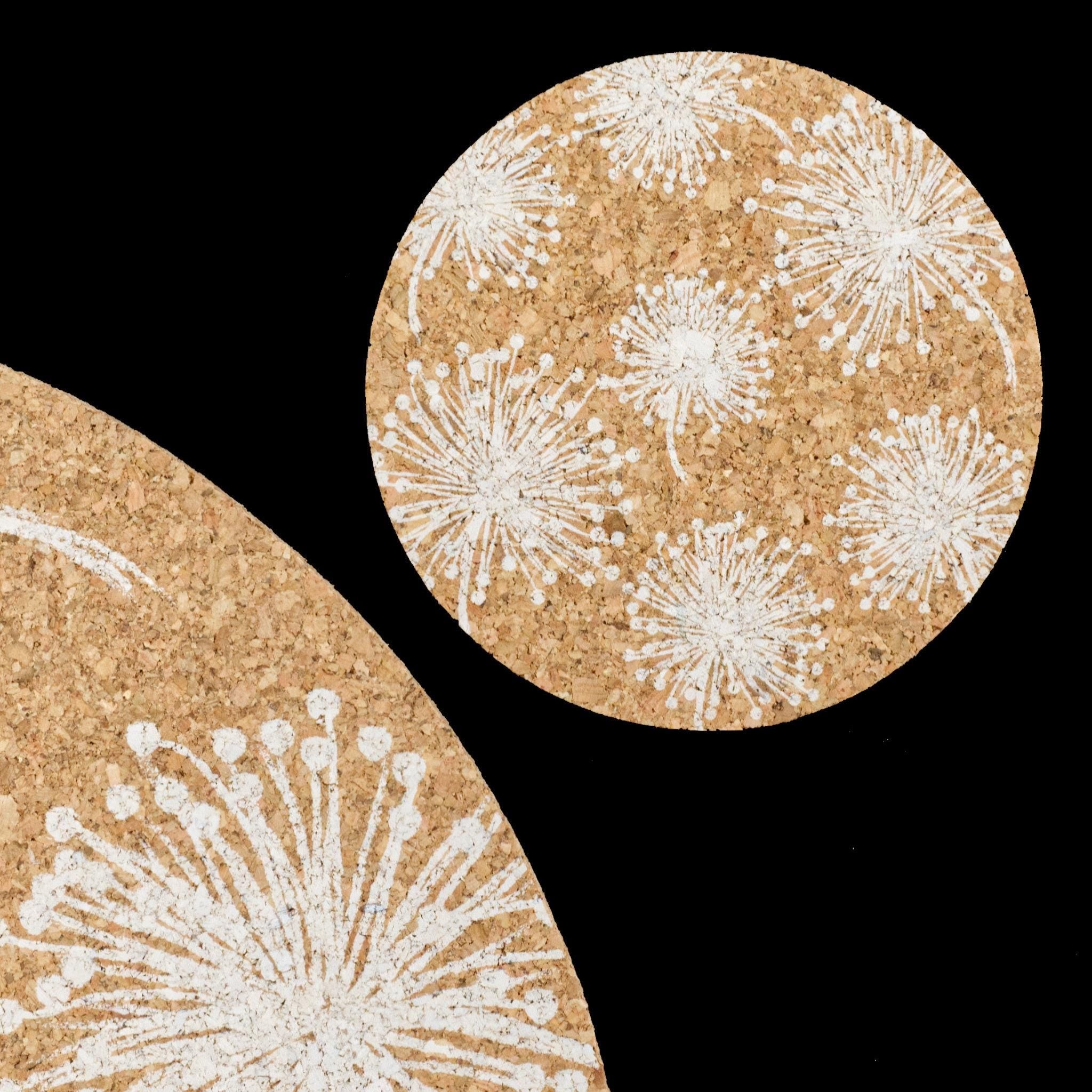 home by the sea cork coaster and matching placemat from Hem And Tassel on black background