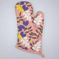 just leaves-patterned oven mitt on a light gray background from Hem And Tassel 