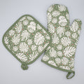 Tropical Monstera-Oven Mitt and Pot Holder
