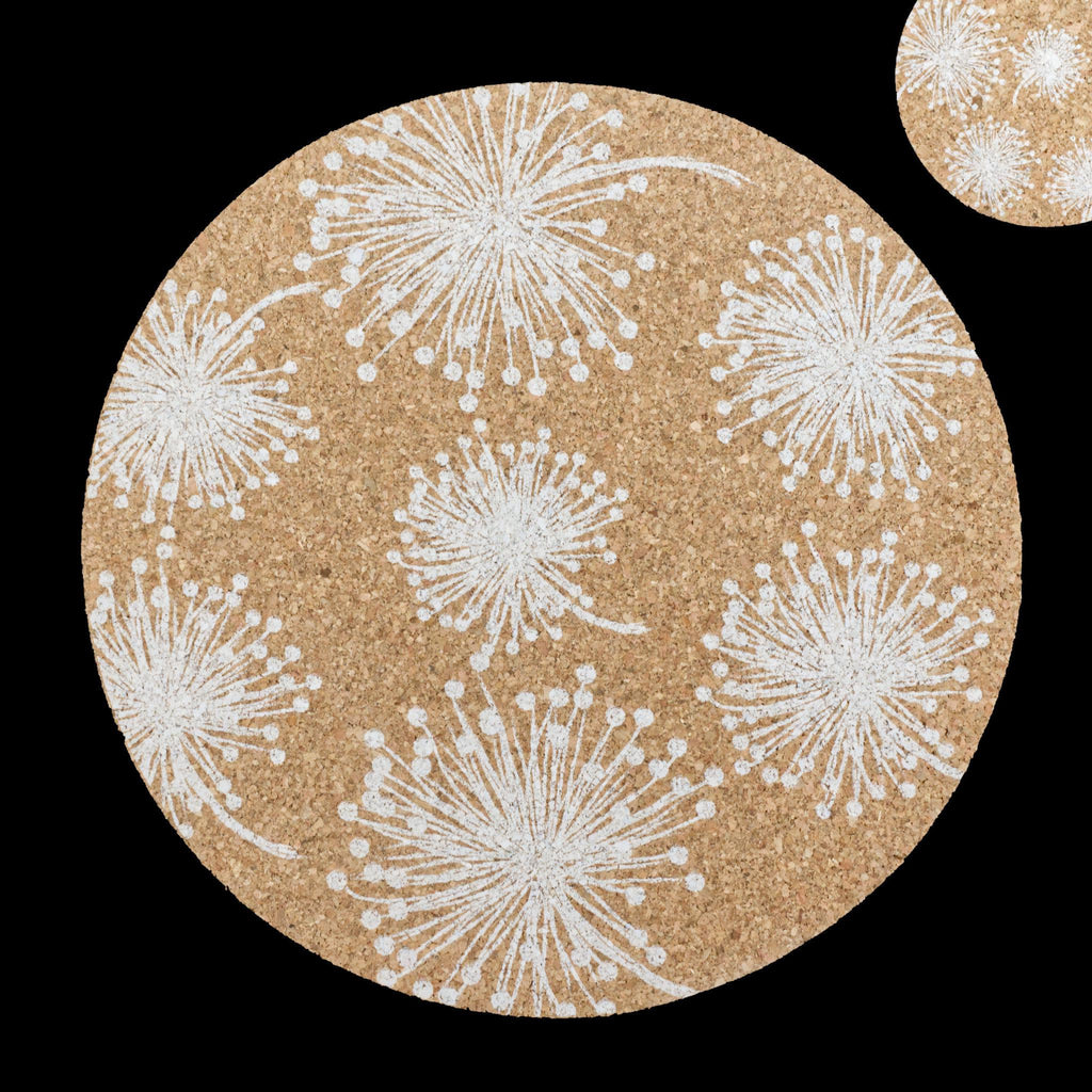 seagrass home by the sea cork placemat from Hem And Tassel  on black background