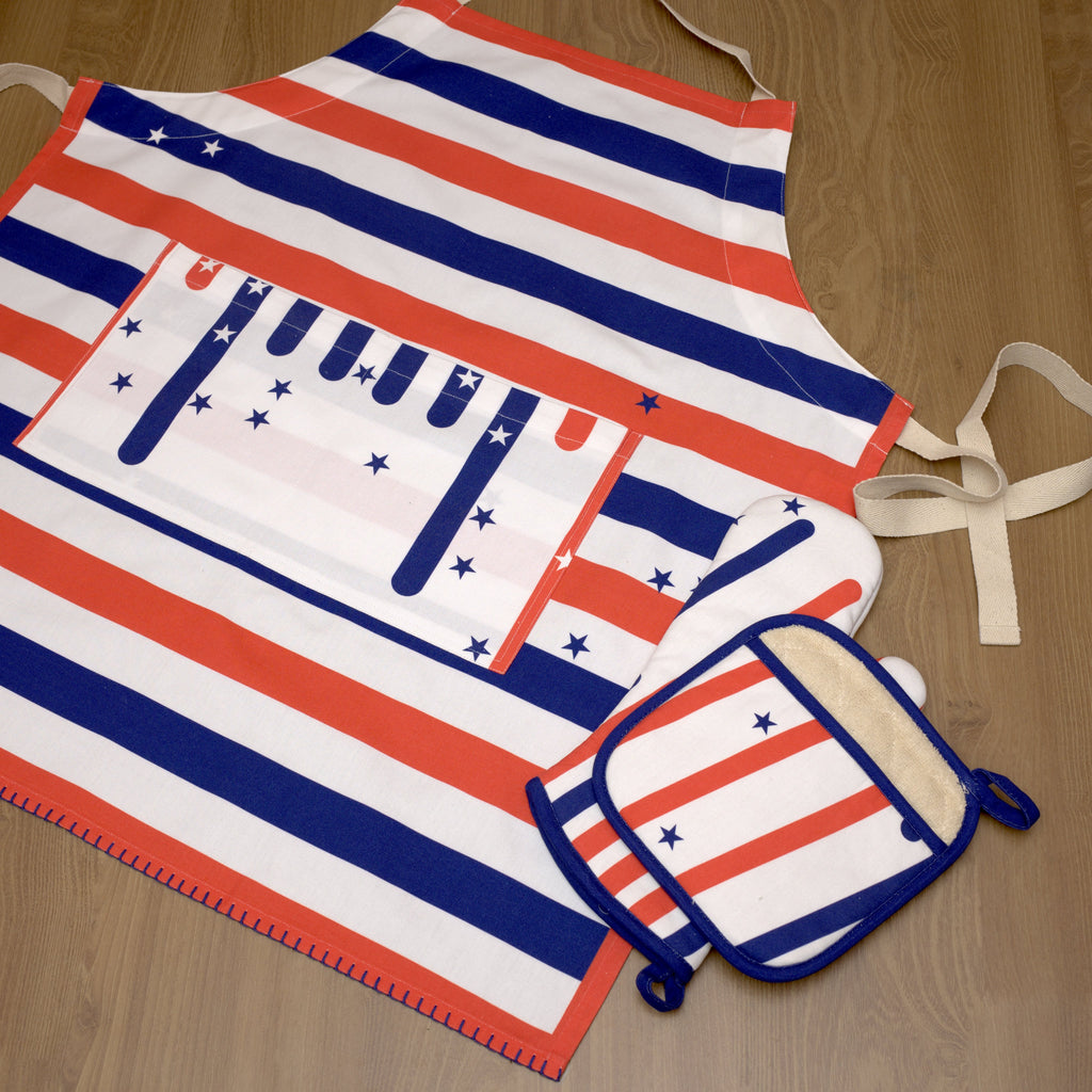Stars & Stripes: Oven Mitt and Pot Holder