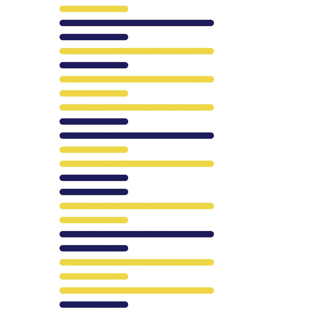 yellow piano tea towel simulated art with blue and yellow horizontal bars on a white background from Hem And Tassel 