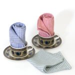 diamond waffle set of 3 cotton wash cloth for bath or kitchen dish cloth