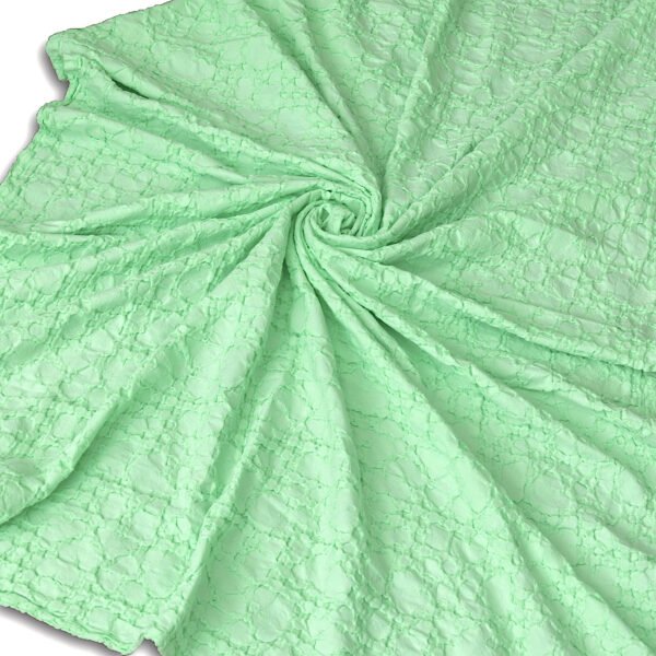 Throw From Europe 100% Cotton Box Waffle weave in creamy Pistachio color fanned out