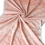 Throw From Europe 100% Cotton Reversible Jacquard Garden pattern in Rust color Fanned out