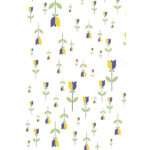 simulated kitchen towel showing Lip TuLip design in purple from hem and tassel