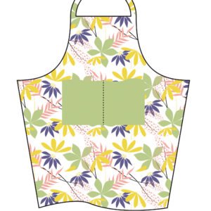 simulated image of pollen up design, apron in mint