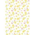simulated image of shy and hiding dragonfly towel in blush and yellow