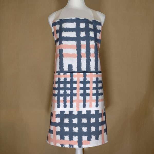 Jute impossible design apron on mannequin from hem and tassel