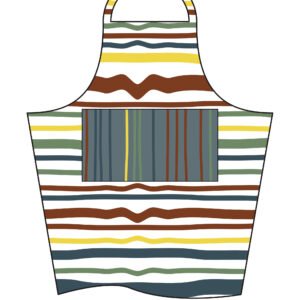 simulated image of Not Straight design apron in Fall colors