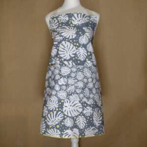 monster-ah design apron in oil on mannequin from hem and tassel