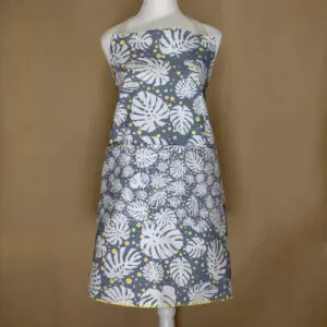 monster-ah design apron in oil on mannequin from hem and tassel