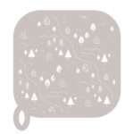 simulated image of pot holder in tiny countryside design in slate