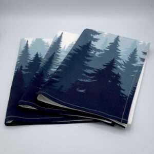 simulated image of the C kitchen towel in Forest design