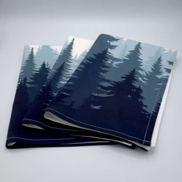 simulated image of the C kitchen towel in Forest design