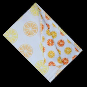 Folded flat towel of Faded Orange design