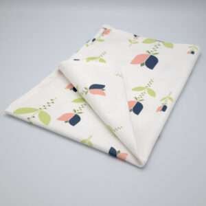 Lip TuLip design oil tea towel folded from hem and tassel