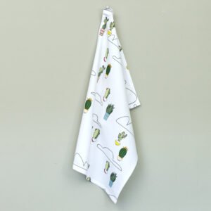 One hanging towel of cloudy cactus design