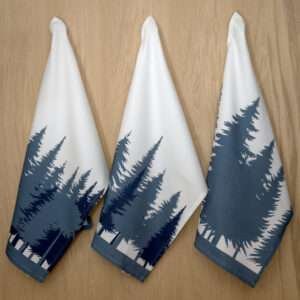 Park design set of three hanging tea towels from hem and tassel