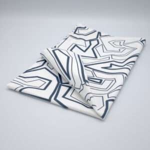 simulated image of towel in Squiggles geometry design