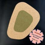 Kidney bean green cork placemat from top