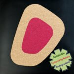 Kidney bean wine cork placemat from top